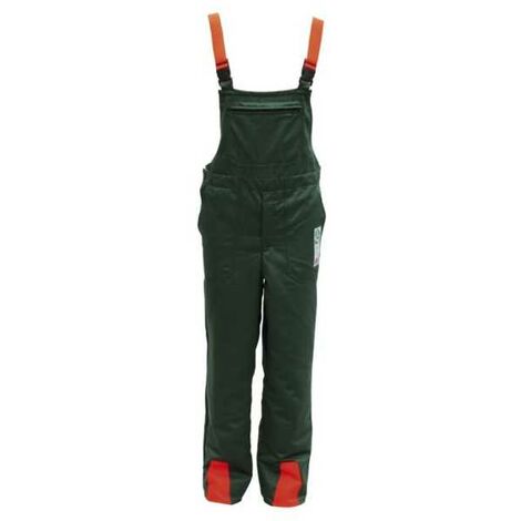 Harnais Coton Lourd Anti-scie Vert/Orange 56