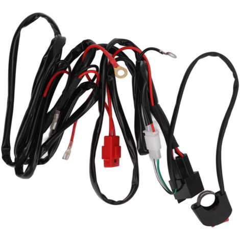 Harnais de câblage pour phare LED moto, VTT et voiture électrique (12V 40A, 9‑32V)