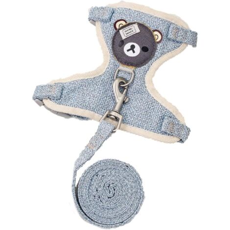 Harnais de Gilet Respirant, Harnais de Poitrine en Maille avec Laisse pour Chats, Lapins, Petits Chiens, Harnais Souple réglable, Harnais léger pour Chat, Harnais pour Chiot