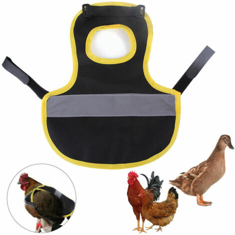 Harnais de poulet poule, tablier de selle de poule gilet réfléchissant pour animaux de compagnie vêtements de poulet gilet de protection en plumes de volaille avec bande réfléchissante pour oies de ca