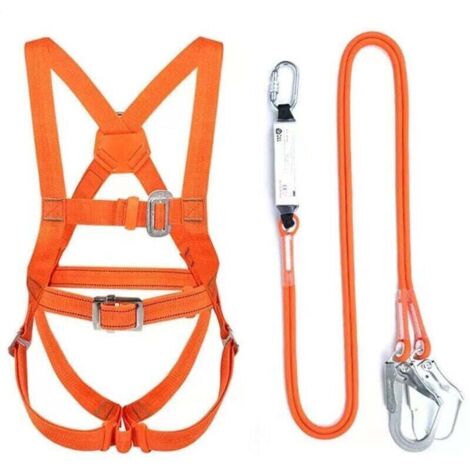 Harnais de sécurité intégral à double corde – Taille réglable 80-140 cm – Norme EN353/EN361/EN795 – Capacité 2200 kg