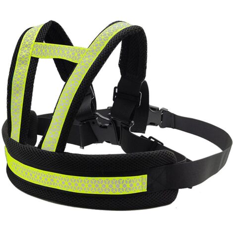 Harnais de sécurité pour vélo enfant avec ceinture de sécurité réglable et bande réfléchissante verte