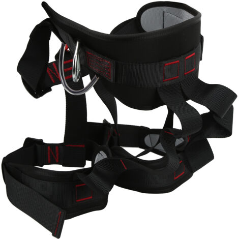 Harnais demi-corps pour escalade et travail en hauteur, ceinture de sécurité robuste.