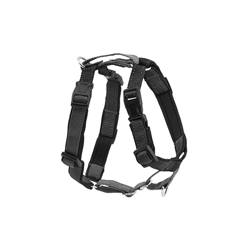 Harnais 3-EN-1 pour chien rembourré noir - ceinture de sécurité pour utilisation en voiture, harnais standard et anti- - Petsafe