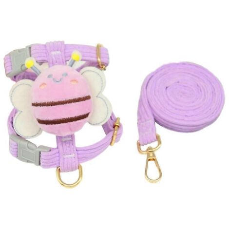 Harnais et laisse pour chien avec anneau métallique en D, harnais doux pour petit chien, ensemble de promenade confortable et sécurisé.