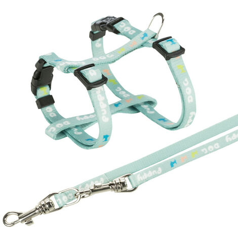 Harnais Junior pour chiot avec laisse. Dimensions: 23-34 cm/8 mm. couleur vert. - Trixie - Vert