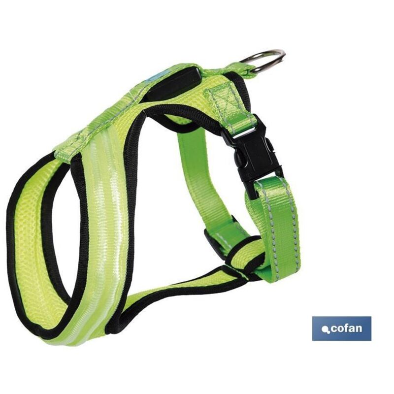 Cofan - Harnais Lumineux Et Réfléchissant Avec Lumière Led Pour Chien Felix 35x32-50cm