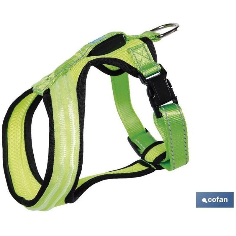 Cofan - Harnais Lumineux Et Réfléchissant Avec Lumière Led Pour Chiens Felix 45x45-70cm