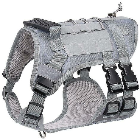 Harnais pour animaux de compagnie tactique poitrine dos oxford tissu grand chien poitrine sangle gilet gilet
