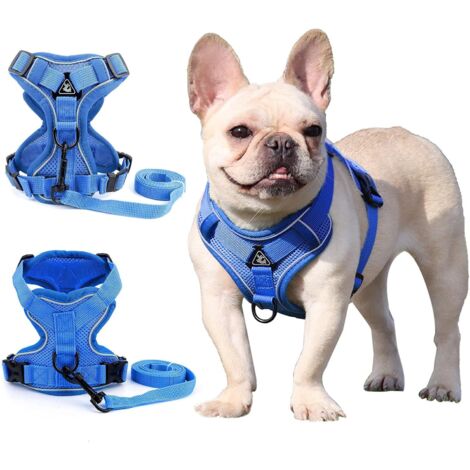 Harnais pour chien de petite et moyenne taille (bleu S)-Fei Yu