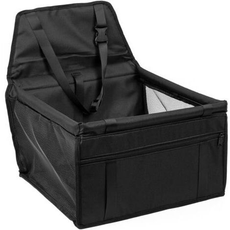 Harnais pour chien et chat avec rehausseur, sac de voiture respirant pour animaux de compagnie, harnais de siège de voiture pour chiens et chats/noir