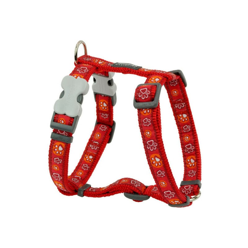 Harnais pour Chien Red Dingo Style Rouge Empreinte des animaux 37-61 cm