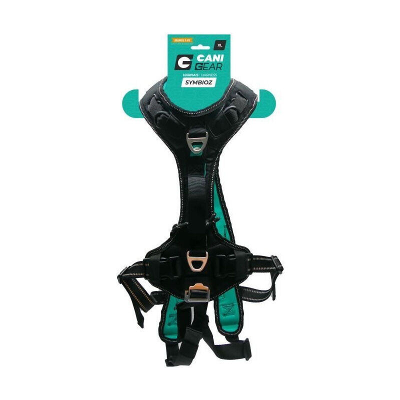 Harnais pour chien - SYMBIOZ - XL - Noir / Bleu