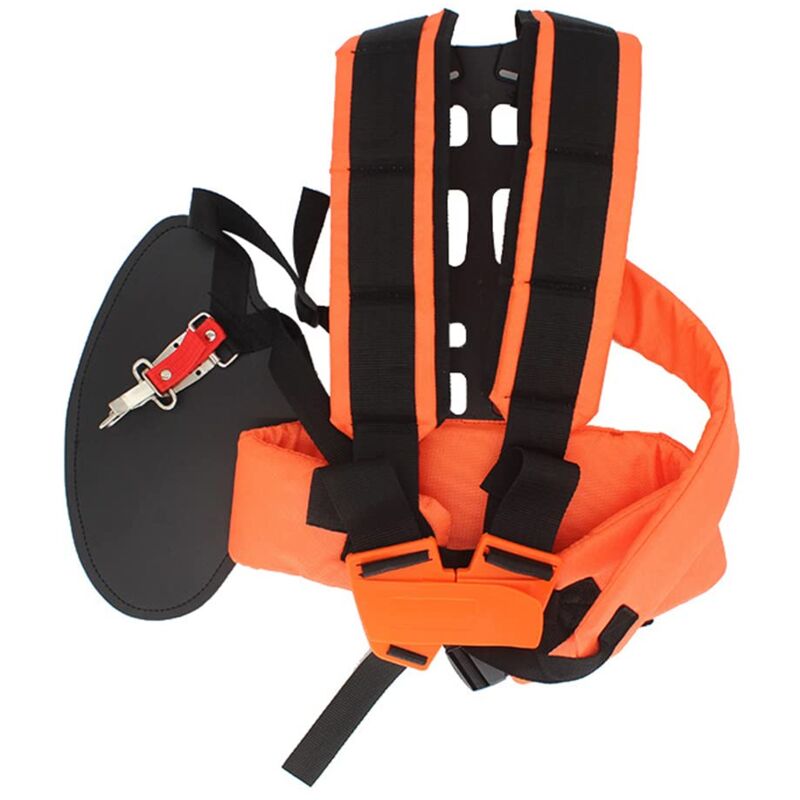 Harnais pour coupe-bordures Harnais ergonomique respirant à double épaule avec ceinture réglable convenant à de nombreux modèles de coupe-bordures