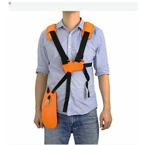 Harnais pour Débroussailleuse pour Tondeuse à gazon avec Ceinture en Nylon, pour Jardinage ou Débroussailleuse pour Débroussailleuse KM, STIHL FS(Orange)