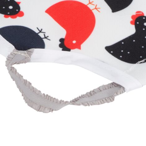 Harnais pour poule pondeuse – 2 harnais de protection plumes et dos, matériau élastique, 22 x 17 cm, blanc et rouge
