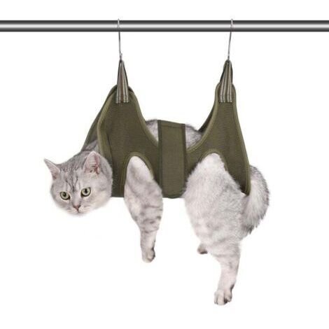 Harnais pour toiletter les chatons et les chiots en forme de hamac, sac pour maintenir les animaux de compagnie en forme de hamac, harnais pour toiletter les chiens avec les griffes et les oreilles/ye