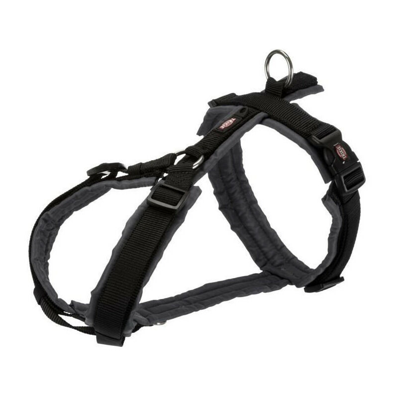 Trixie - Harnais trekking Premium - s: 36–44 cm - 15mm - Noir et gris graphite