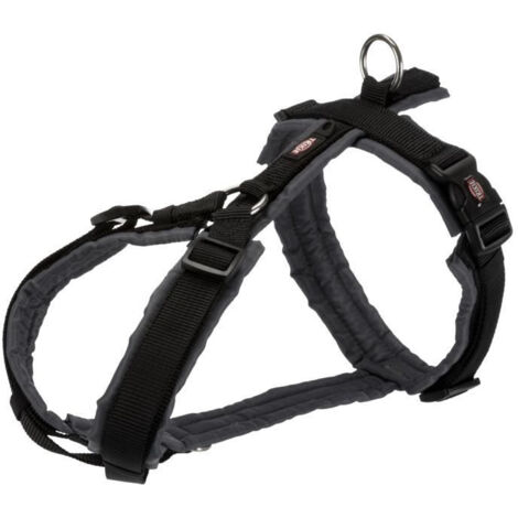 HARNAIS TREKKING TRIXIE PREMIUM - M–L: 62–74 CM- 25MM - NOIR ET GRIS GRAPHITE 1997301