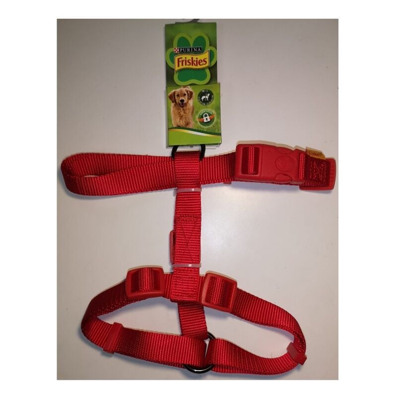 Red nylon harness for dogs - Size ml Friskies Purina