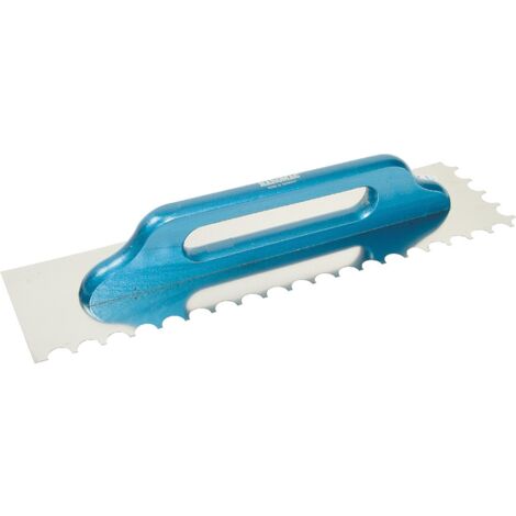Haromac, Cazzuola, dentata a metà, 500 x 130 mm, con manico in legno, 10551020