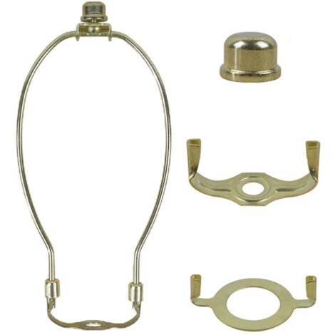 Harpe de lampe détachable avec embout décoratif pour lampe de table ou lampadaire, élégante et dorée, 30 cm (12 pouces)