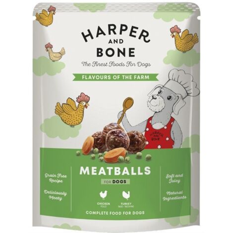 Harper & Bone Dog Aliment humide pour chiens adultes Sachet de 300 g - Farm 300 g