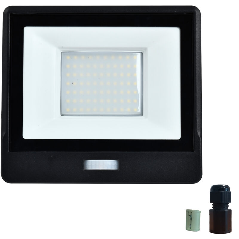 Harper Living - pir Security Floodlight with Fast Connector, Weatherproof IP65, 50 Watts