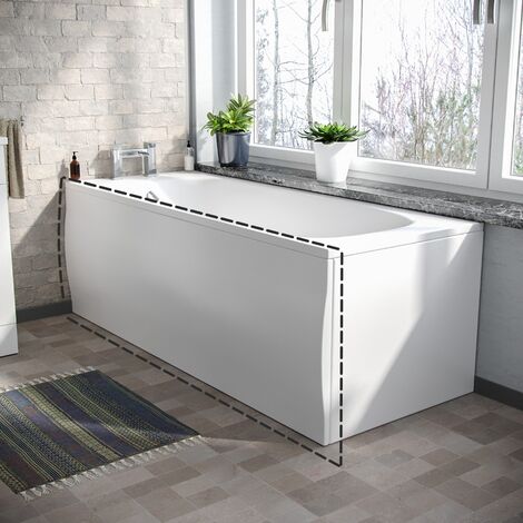 Harris 1700mm Standard Round Single Ended Bath, Leg & Front Panel White