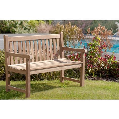 Banc de jardin en Teck brut massif 166cm SUMMER