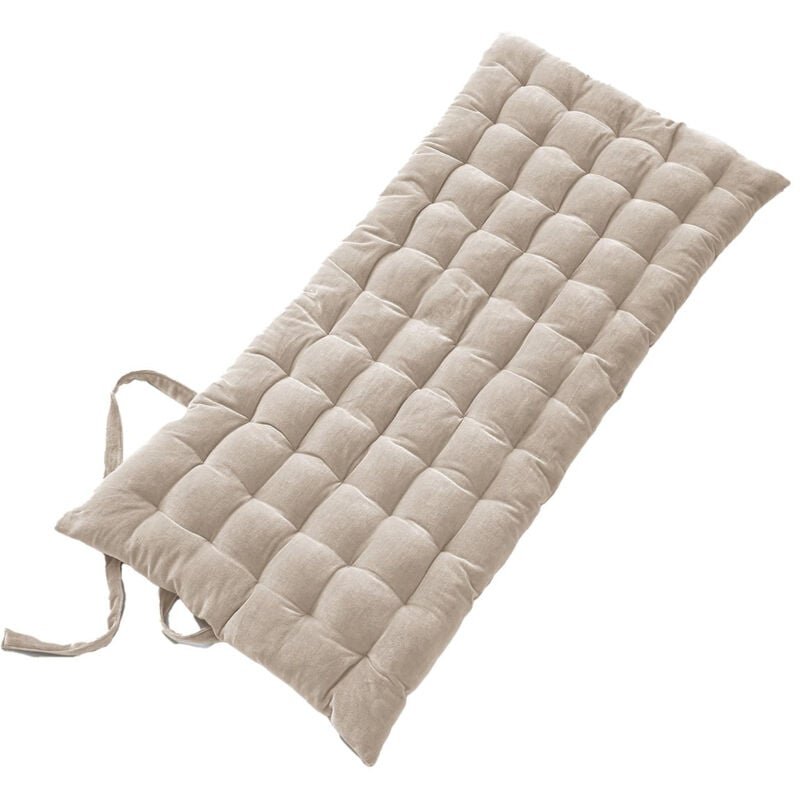 HARRIS - Matelas de Sol 60x120cm Velours de Coton Capitonné Coloris Pampa