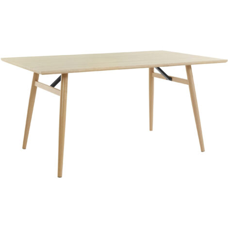 Harris-Table à manger 160x90 cm 8 places en Chêne MDF Nature
