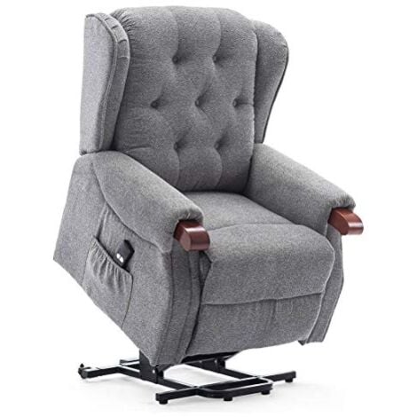 HARROGATE FABRIC RISE RECLINER PEBBLE GREY