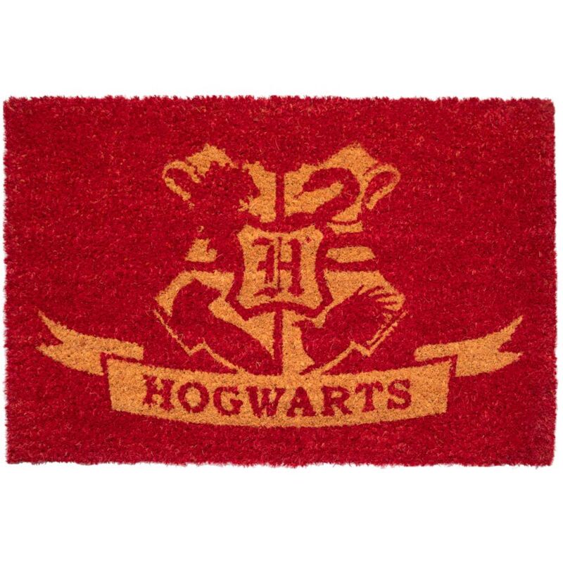 Grupo Erik - Zerbino Ingresso Casa Harry Potter, Fabbricato in Fibra di Cocco e con una Base in pvc Antiscivolo, Hogwarts Rosso, 40x60 cm