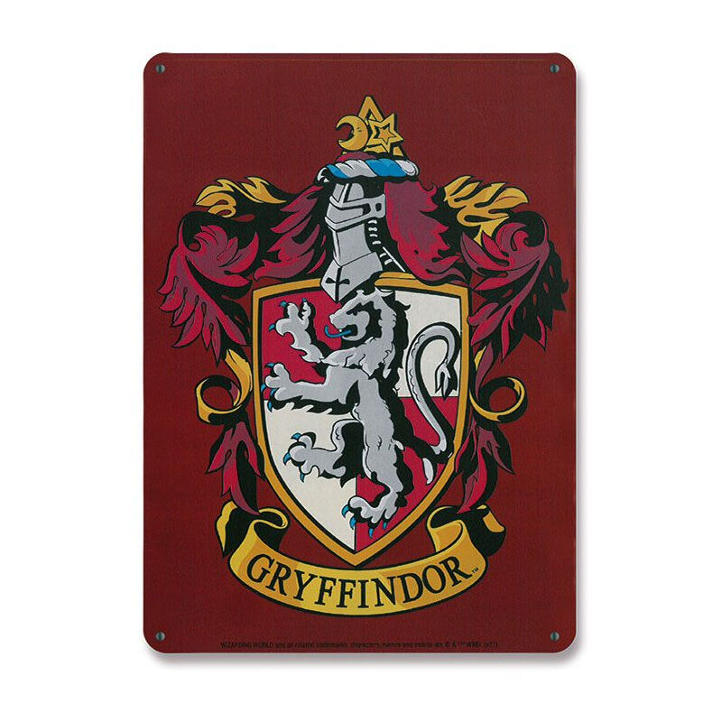 Harry Potter Panneau Métal Gryffindor 15 X 21 Cm Logoshirt B829515