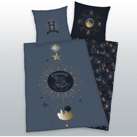 HARRY POTTER PARURE DE LIT POUDLARD 135 X 200 CM 80 X 80 CM HERDING 4474449050