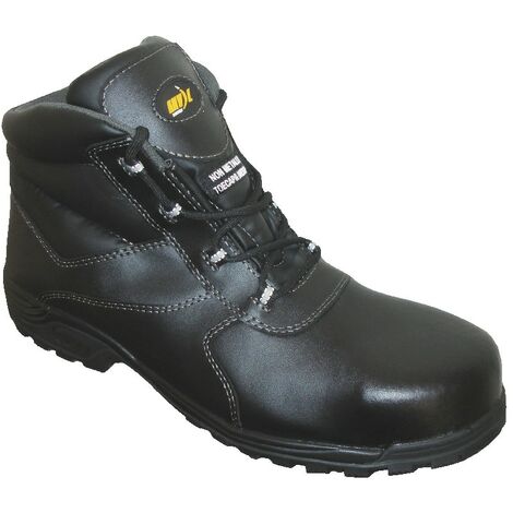 black slip resistant work boots