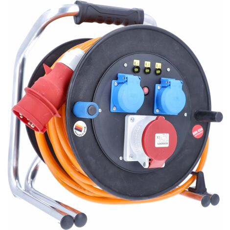 Hartgummi CEE Kabeltrommel 400V 40m H07BQ-F 5G1,5 IP54
