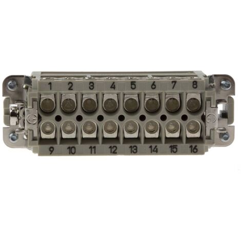Harting 09 20 016 2612 Inserto maschio Han® A 16 + PE A vite 1 pz.