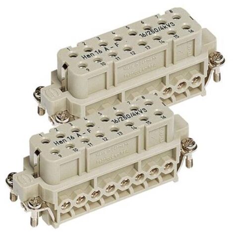 Harting 09 20 016 2813 Inserto femmina Han® A 16 + PE A vite 1 pz.
