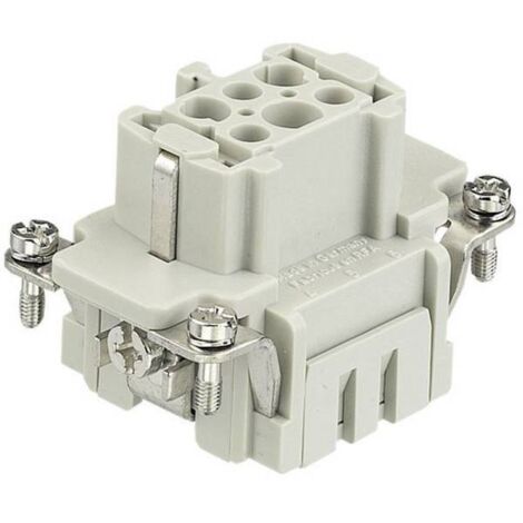 Harting 09 33 006 2716 Inserto femmina Han® E 6 + PE Gabbia a molla 1 pz.