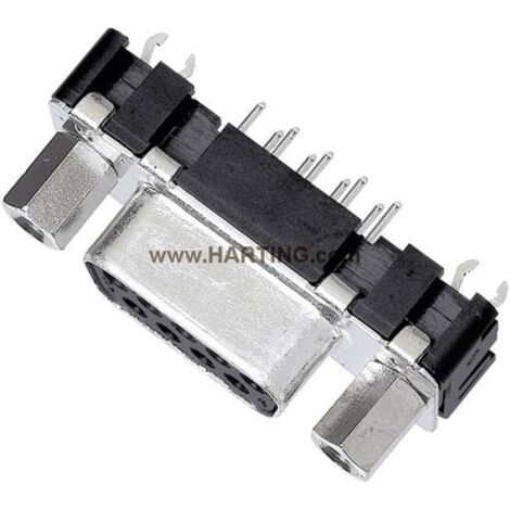 Harting 09 66 251 6512 Connettore femmina SUB-D 180 ° Numero Poli (num): 15 A saldare 1 pz.