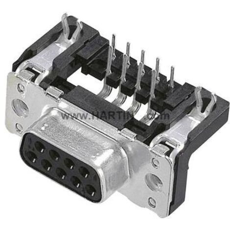 Harting 09 66 452 6611 Connettore femmina SUB-D 90 ° Numero Poli (num): 37 A saldare 1 pz.