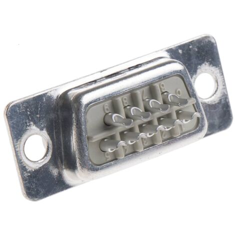 Harting 09 67 009 4715 Connettore femmina SUB-D 180 ° Numero Poli (num): 9 Punte a saldare 1 pz.
