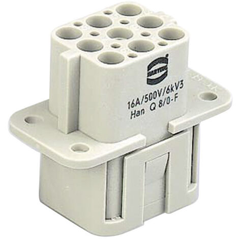 HARTING 09120083101 Buchseneinsatz Han® Q 8 + PE Crimpen 1 St.