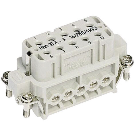 HARTING 09200102812 Buchseneinsatz Han® A 10 + PE Schrauben 1 St.