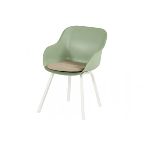 Hartman Le Soleil Element Dining Stuhl grün inkl. SEAQUAL Sitzkissen taupe