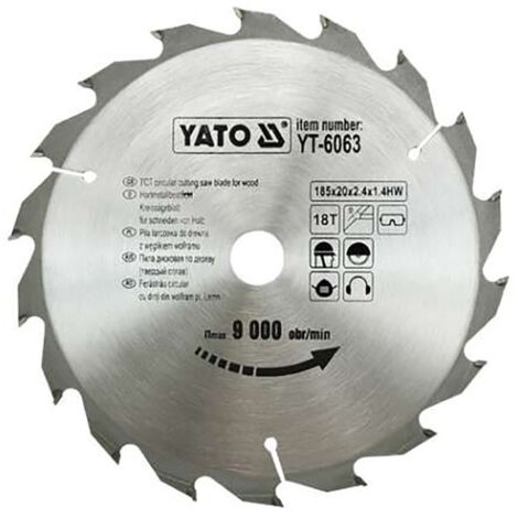 Hartmetall Sägeblatt 185x20mm 18Z