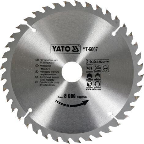 Hartmetall Sägeblatt 210x30mm 40Z