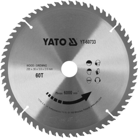 Hartmetall Sägeblatt 255x30mm 60Z
